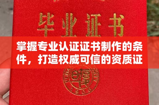 邯山掌握专业认证证书制作的条件，打造权威可信的资质证明