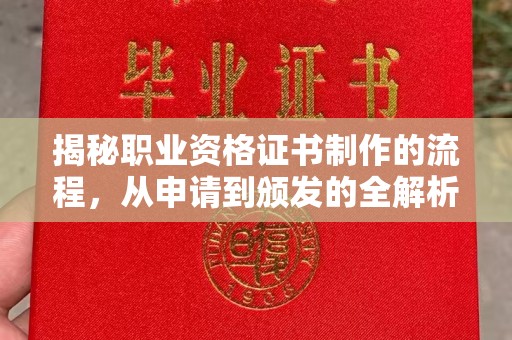 邯山揭秘职业资格证书制作的流程，从申请到颁发的全解析