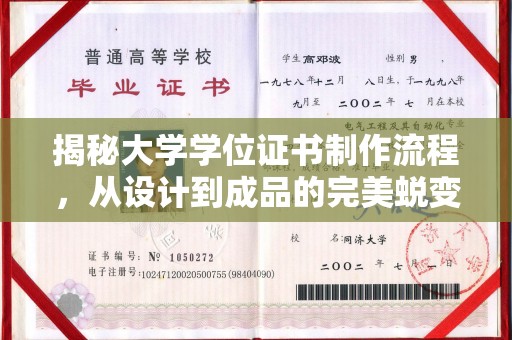 邯山揭秘大学学位证书制作流程，从设计到成品的完美蜕变